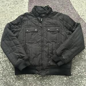 Men's Marc Ecko Cut & Sew Black Quilted Jacket